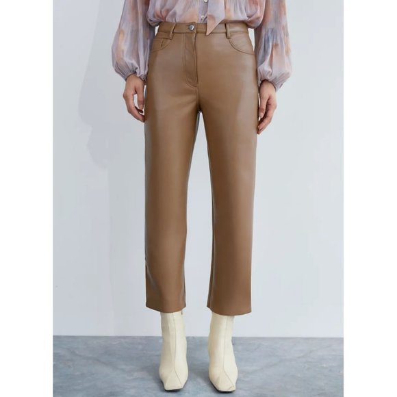 Wilfred Pants - Wilfred Melina Cropped Vegan Leather Pant Size 6